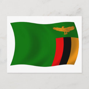 Postkarte mit der Flagge Sambias