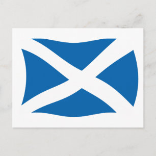 Postkarte mit der Flagge Schottlands