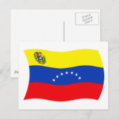 Postkarte mit der Flagge Venezuelas (Vorne/Hinten)