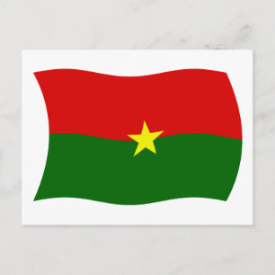 Postkarte mit der Flagge von Burkina Faso