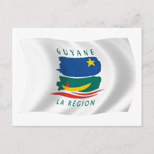 Postkarte mit der Flagge von Französisch-Guayana