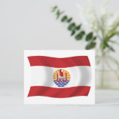 Postkarte mit der Flagge von Französisch-Polynesie (Stehend Vorderseite)