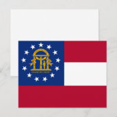 Postkarte mit der Flagge von Georgia (Vorne/Hinten)