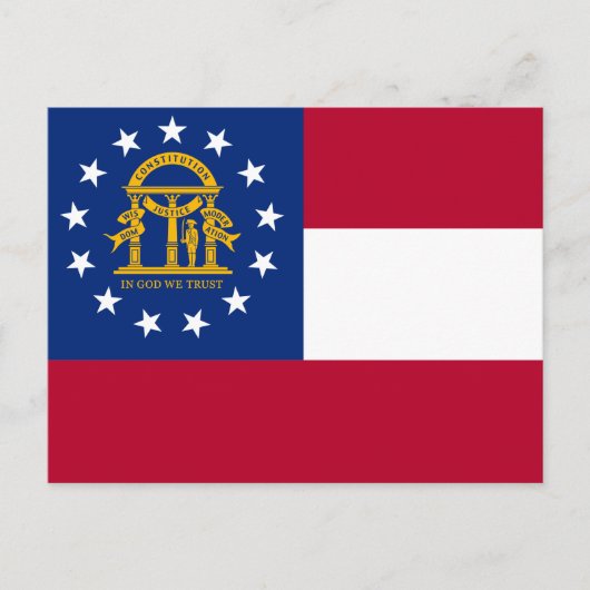 Postkarte mit der Flagge von Georgia (Vorderseite)