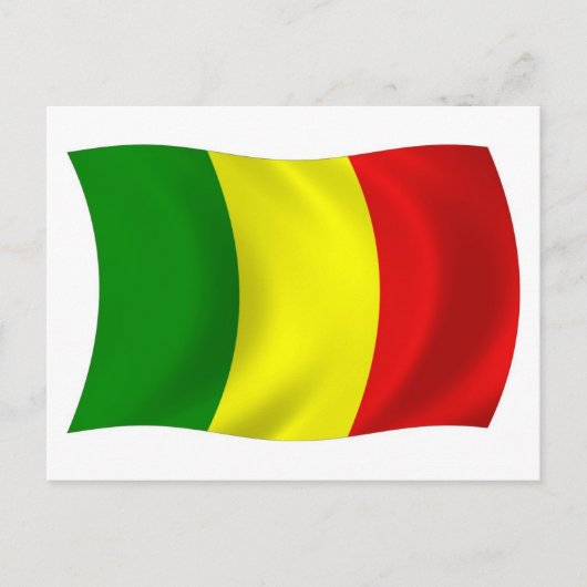 Postkarte mit der Flagge von Mali (Vorderseite)