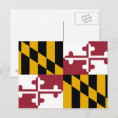 Postkarte mit der Flagge von Maryland Staat - USA (Vorne/Hinten)