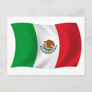 Postkarte mit der Flagge von Mexiko