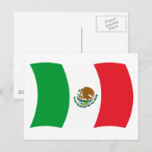 Postkarte mit der Flagge von Mexiko (Vorne/Hinten)