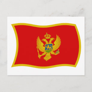 Postkarte mit der Flagge von Montenegro