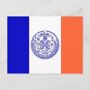 Postkarte mit der Flagge von New York City - USA