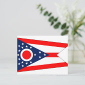 Postkarte mit der Flagge von Ohio Staat - USA (Stehend Vorderseite)