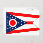 Postkarte mit der Flagge von Ohio Staat - USA (Vorne/Hinten)