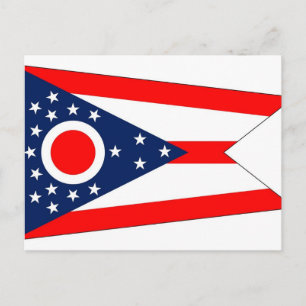 Postkarte mit der Flagge von Ohio Staat - USA