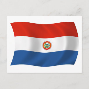 Postkarte mit der Flagge von Paraguay