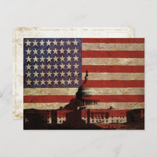 Postkarte mit der Silhouette der Hauptstadt Hill (Vorne/Hinten)