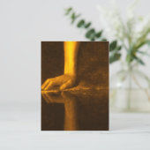 Postkarte mit Detail Caravaggio Malerei (Stehend Vorderseite)