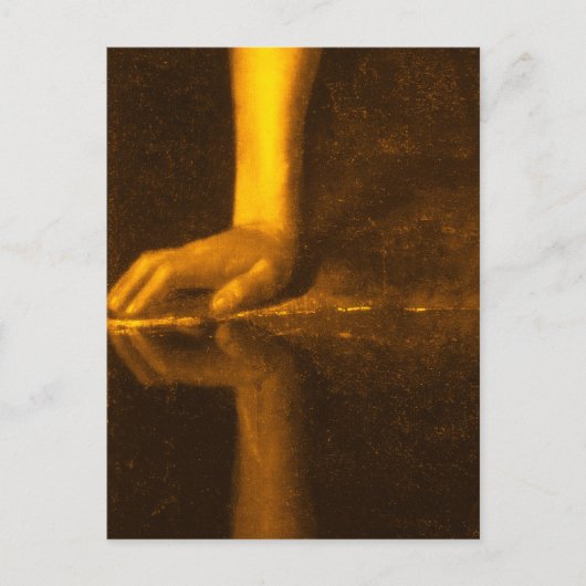 Postkarte mit Detail Caravaggio Malerei (Vorderseite)