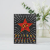 Postkarte mit Digital Freedom Greetings (Stehend Vorderseite)
