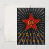 Postkarte mit Digital Freedom Greetings (Vorne/Hinten)