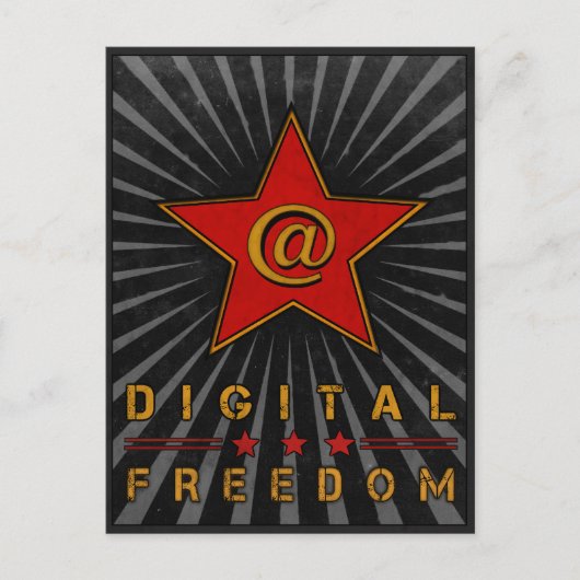 Postkarte mit Digital Freedom Greetings (Vorderseite)