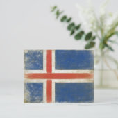Postkarte mit "Distressed Flag" aus Island (Stehend Vorderseite)