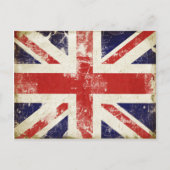 Postkarte mit "Distressed Great Britain"-Flagge (Vorderseite)