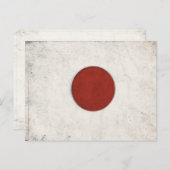 Postkarte mit dreckiger Vintager Flagge aus Japan (Vorne/Hinten)
