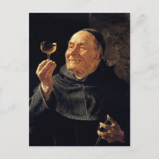 Postkarte mit Eduard Grutzner-Gemälde (Vorderseite)
