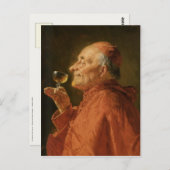 Postkarte mit Eduard Grutzner Malerei (Vorne/Hinten)