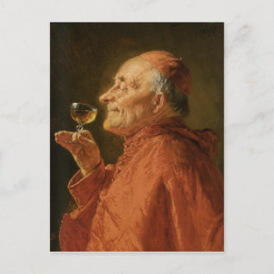 Postkarte mit Eduard Grutzner Malerei