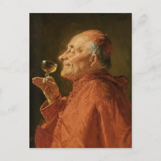 Postkarte mit Eduard Grutzner Malerei (Vorderseite)