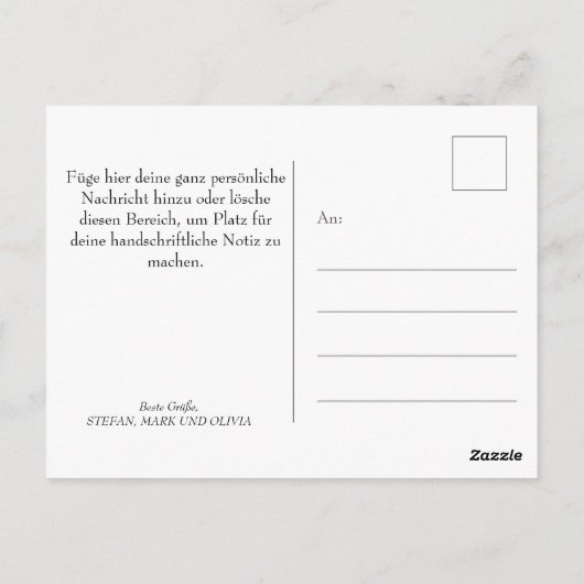 Postkarte mit eigenen Bildern gestalten (Rückseite)