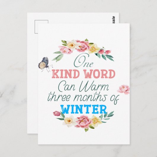 Postkarte mit einem ähnlichen Wort (Vorne/Hinten)