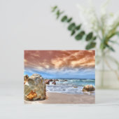Postkarte mit einer schönen Strandszene (Stehend Vorderseite)