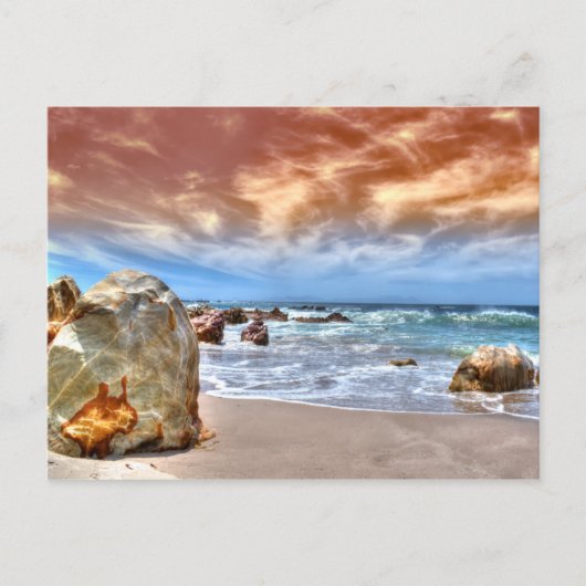 Postkarte mit einer schönen Strandszene (Vorderseite)