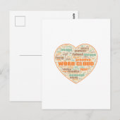 Postkarte mit einer Wortwolke (Vorne/Hinten)