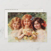 Postkarte mit Emile Vernon-Malerei (Vorne/Hinten)