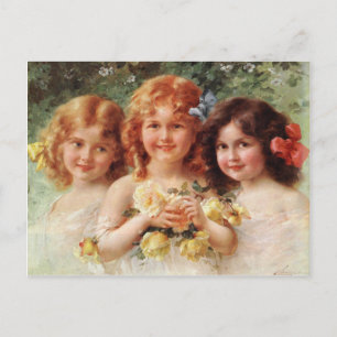 Postkarte mit Emile Vernon-Malerei