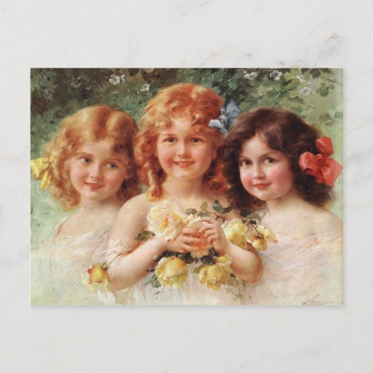 Postkarte mit Emile Vernon-Malerei (Vorderseite)