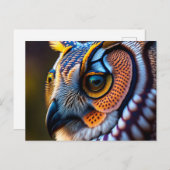 Postkarte mit Eule (Vorne/Hinten)