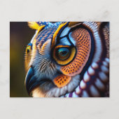 Postkarte mit Eule (Vorderseite)
