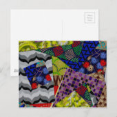 Postkarte mit farbiger Collage (Vorne/Hinten)