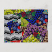 Postkarte mit farbiger Collage (Vorderseite)