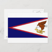 Postkarte mit Flag Amerikanisch-Samoa-USA (Vorne/Hinten)
