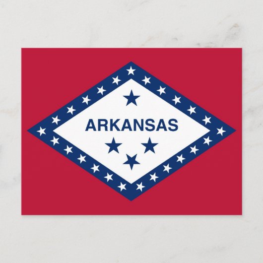 Postkarte mit Flag Arkansas Staat - USA (Vorderseite)