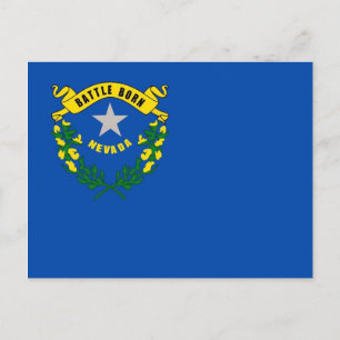 Postkarte mit Flag Nevada Staat - USA