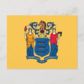 Postkarte mit Flag New Jersey Staat - USA (Vorderseite)