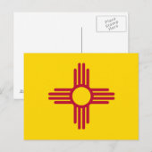 Postkarte mit Flag New Mexico Staat - USA (Vorne/Hinten)