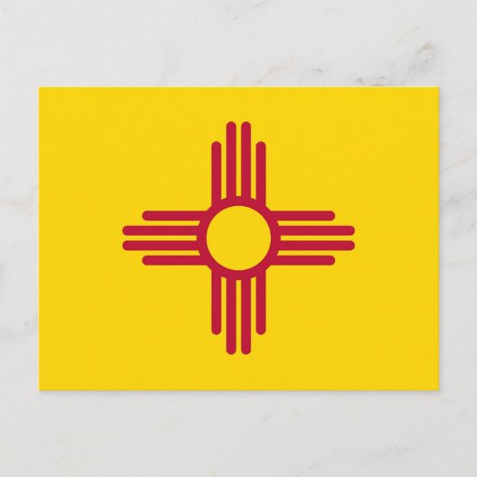 Postkarte mit Flag New Mexico Staat - USA (Vorderseite)