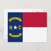 Postkarte mit Flag North Carolina Staat - USA (Vorne/Hinten)